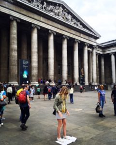 Stepping into my map a la Joey Tribiani at the British Museum